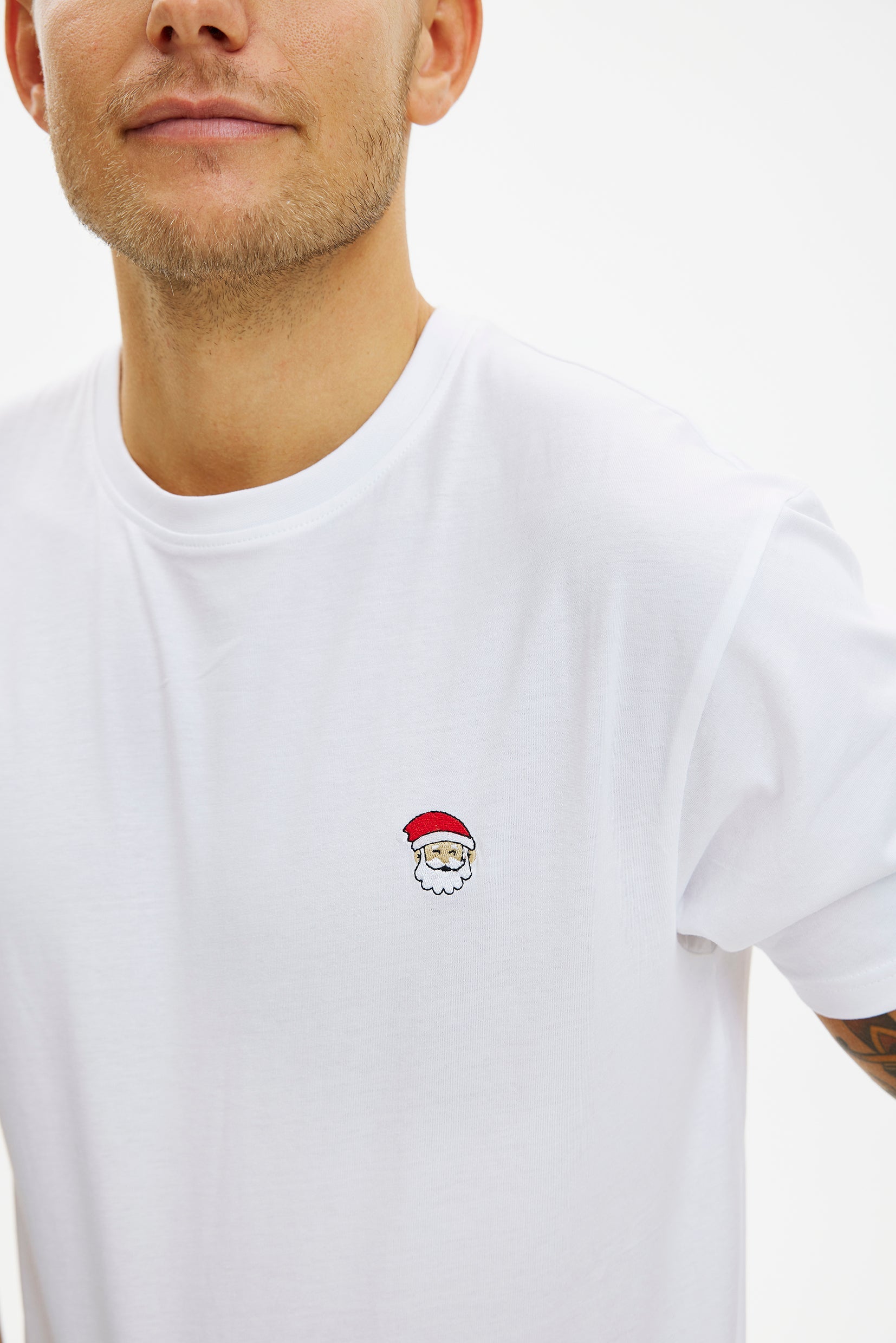 The Santa Claus T-shirt white - Herre